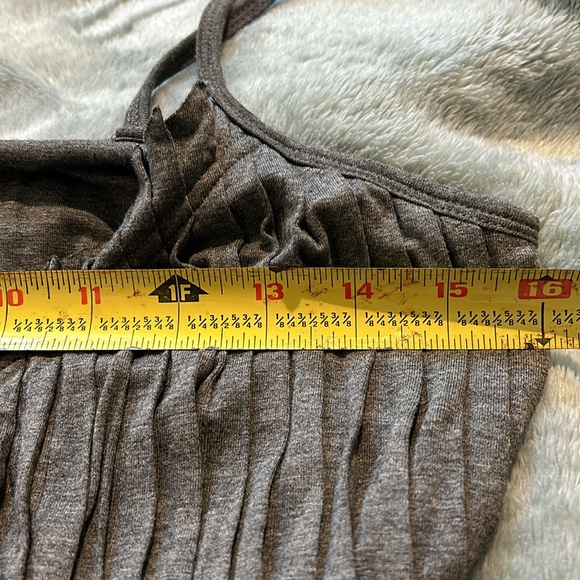Gray Baby Doll Tank Top-sz M - Picture 5 of 7